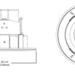 Halo Recessed RA406930NFLWH 4" LED Adjustable Gimbal, 90CRI, 3000K, White, Narrow Flood