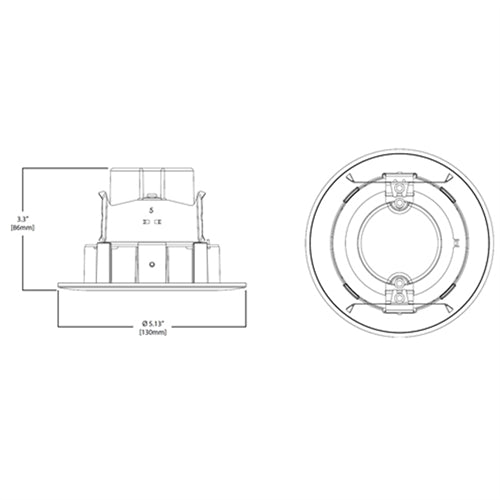 Halo Recessed RA4069S1EWH 4" LED Adjustable Gimbal, 600 Lumens, 90 CRI, Selectable CCT 2700K-5000K, 120V, Phase Cut 1% Dimming, Matte White Baffle
