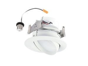 Halo Recessed RA4LS9FSD2W1EWH 4" Baffle Adjustable Recessed LED Trim, 600/900 Selectable Lumens, 90 CRI, SeleCCTable 2700K, 3000K, 3500K, 4000K, 5000K, Dim-to-Warm, 5% Phase Cut LE/TE Dimming, 120V 60Hz, Matte White