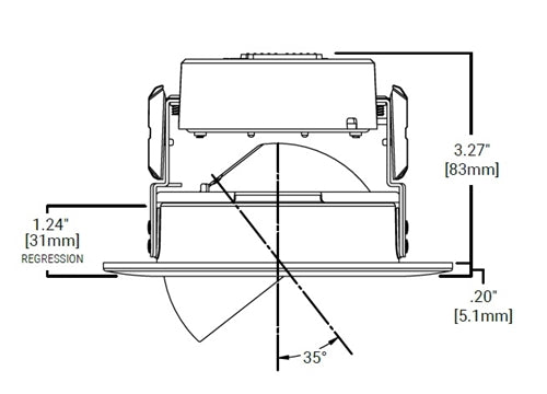 Halo Recessed RA4LS9FSD2W1EWH 4" Baffle Adjustable Recessed LED Trim, 600/900 Selectable Lumens, 90 CRI, SeleCCTable 2700K, 3000K, 3500K, 4000K, 5000K, Dim-to-Warm, 5% Phase Cut LE/TE Dimming, 120V 60Hz, Matte White