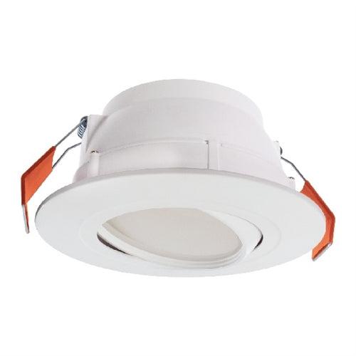 Halo Recessed RA6069S1EWHDMR 6" All-Purpose LED Direct Mount Adjustable Gimbal with Remote Driver/Junction Box, 600 Lumens, 90 CRI, White Tuning, Field Selectable 2700K, 3000K, 3500K, 4000K, or 5000K, 120V 60Hz, LE & TE Phase Cut 5% Dimming