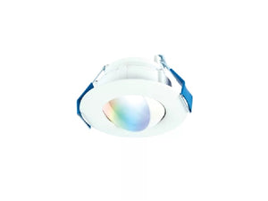 Halo Recessed RAWZC409 4" Smart Wi-Fi Recessed Baffle Adjustable Gimbal Canless LED Downlight Connected by WiZ Pro, 900 Lumens, 90 CRI, Full Color, 120V 60Hz, Wireless Dimming to 5%, Matte White