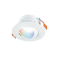 Halo Recessed RAWZC610 6" Smart Wi-Fi Recessed Baffle Adjustable Gimbal Canless LED Downlight Connected by WiZ Pro, 1000 Lumens, 90 CRI, Full Color, Tunable White, 120V, Wireless Dimming to 5%, Matte White