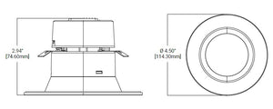 Halo Recessed RL3059FS1EWHR 3" All-purpose LED Retrofit Module, 500 Lumens, 90 CRI, Field Selectable 2700K, 3000K, 3500K, 4000K, 5000K Color Temperature, 120V 60Hz, LE & TE Phase Cut 5% Dimming, White Flange