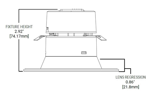 Halo Recessed RL3059FSD2W1EWH 3" LED Retrofit Module, 500 Lumens, 90 CRI, Selectable CCT with D2W Option, 120V 60Hz, LE & TE Phase Cut 5% Dimming, Matte White Flange