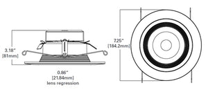 Halo Recessed RL56069WZRGBWWHR 5" and 6" Smart WiFi LED Retrofit Downlight Module, 600 Lumens, Full Color + Tuneable White 2200K-6500K, Matte White