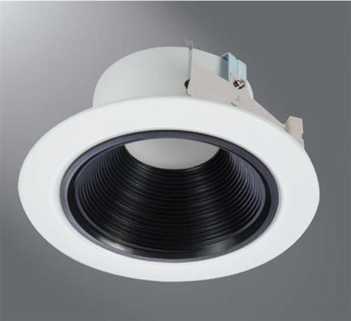 Halo Recessed RLD4069301EWH 4" Deep Baffle Retrofit LED Module, 600 Lumens, 90 CRI, 3000K, 120V, Phase Cut 1% Dimming, Matte White Trim, White Baffle and Black Baffle Included