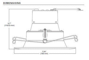 Halo Recessed RLD6069301EWH 6" Deep Baffle Retrofit LED Module, 600 Lumens, 90 CRI, 3000K, 120V, Phase Cut 1% Dimming, Matte White Trim, White and Black Baffle Included