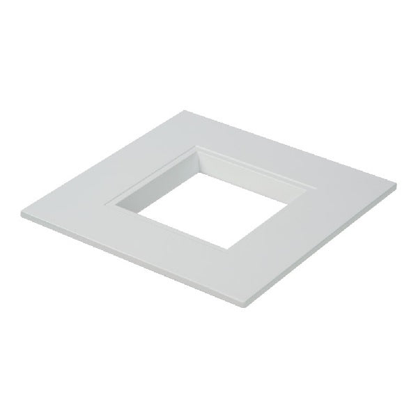 Halo Recessed RSQ4TRMMW 4" Square Baffle Trim, Matte White Flange and Splay, Field Paintable