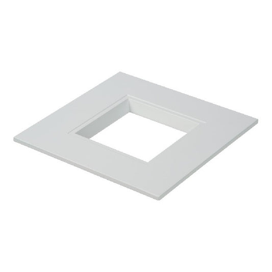 Halo Recessed RSQ4TRMMW 4" Square Baffle Trim, Matte White Flange and Splay, Field Paintable