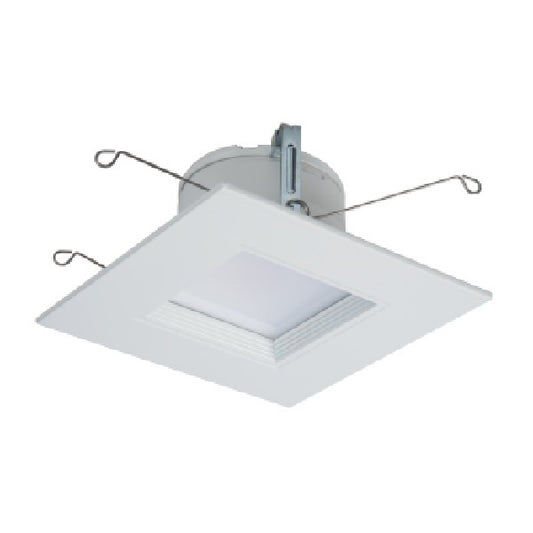 Halo Recessed RSQ5089271EMWWB 5" Square All-Purpose LED Retrofit Module, 800 Lumens, 90 CRI, 2700K, 120V, Matte White Flange and Baffle