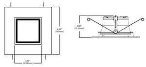 Halo Recessed RSQ5089351EMWWB 5" Square All-Purpose LED Retrofit Module, 800 Lumens, 90 CRI, 3500K, 120V, Matte White Flange and Baffle