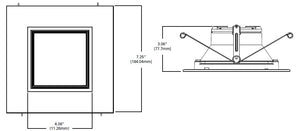 Halo Recessed RSQ6089401EMWWB 6" Square All-Purpose LED Retrofit Module, 800 Lumens, 90 CRI, 4000K, 120V, Matte White Flange and Baffle