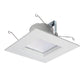 Halo Recessed RSQ6089FS1EMWWB 6" Square All-Purpose LED Retrofit Module, 800 Lumens, 90 CRI, Field Selectable 2700K-5000K, 120V, Matte White Flange and Baffle