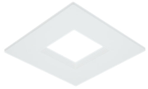 Halo Recessed RSQ6TRMWH 6" Baffle Trim Overlay, Paintable Matte White