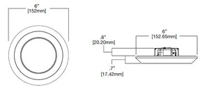 Halo Recessed SLD405940WHJB 4" Surface LED Downlight with Junction Box Kit, 120V, 90 CRI, 4000K, White