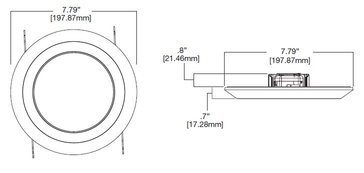 Halo Recessed SLD606930WHJB 6" Surface LED Downlight with Junction Box Kit, 120V, 90 CRI, 3000K, White