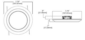 Halo Recessed SLD606940WH 6" Surface LED Downlight Kit, 4000K, 780 Lumens, 90 CRI, White