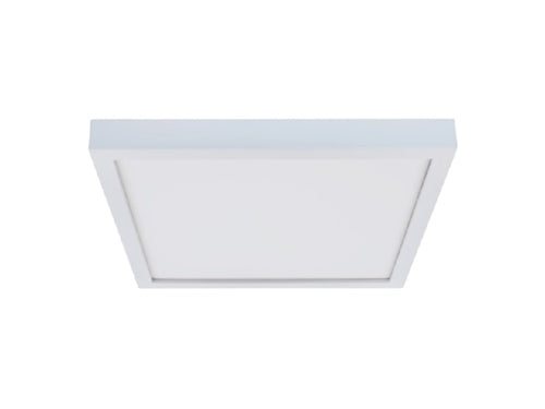 Halo Recessed SMD12S209SWHE 12" Square Surface Mount Downlight, 2000 Lumens, 90 CRI, Field Selectable 2700K-5000K Color Temperature, 120-277V, Matte White with Emergency Battery back up