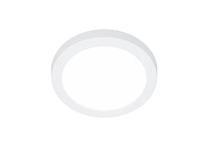 Halo Recessed SMD6R07FS5 6" Round Surface Mount LED Downlight, 800 Lumens, 90 CRI, Selectable CCT 2700/3500/4000/5000K, LE & TE Phase Cut 100-5% Dimming, Matte White