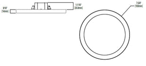 Halo Recessed SMD6R12950WHE 6" Round LED Surface Mount Downlight, 1200 Lumen, 90 CRI, 5000K, 120-277V, White Finish