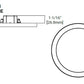 Halo Recessed SMD6R129SWHE 6" Round LED Surface Mount Downlight, 1200 Lumens, 90 CRI, 2700K-5000K Field Selectable CCT, Matte White, 120-277V