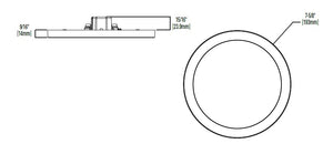 Halo Recessed SMD6R6950WH 6" Round LED Surface Mount Downlight, 788 Lumens, 90 CRI, 5000K, White Finish