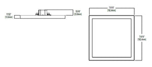 Halo Recessed SMD6S6935WH 6" Square LED Surface Mount Downlight, 740 Lumens, 90 CRI, 3500K, White Finish