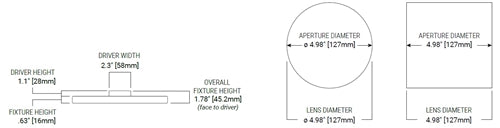 Halo Recessed SMX4RLSFS010 4" Round Surface Mount LED Downlight, Lumen Selectable 650/800/1000 Lumens, 90 CRI, Field Selectable CCT 2700/3000/3500/4000/5000K, Matte White, 0-10V 5%, 120-277V