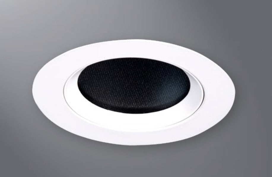 Halo Recessed TL3PIN2GMBBBRL 2" Aperture Pinhole With Oculus, Lens Rimless Trim, Micro-Prismatic Lens, Matte Black Flange, Black Oculus