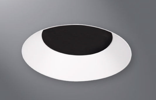 Halo Recessed TL3RBBWF 3.25" Aperture Conical Reflector, Open Self-Flanged Trim, Matte Black Baffle, Matte White Flange
