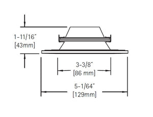 Halo Recessed TL402SNS 4" Satin Nickel Reflector with Solite Glass Lens , Satin Nickel Ring
