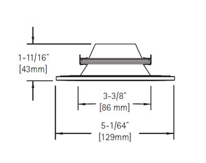 Halo Recessed TL403WBS 4" White Baffle with Solite Glass Lens, White Ring
