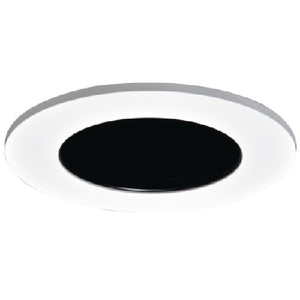 Halo Recessed TL410SBK 4" Specular Black Reflector, Diffuse Dome (Polymer) Lens, White Ring