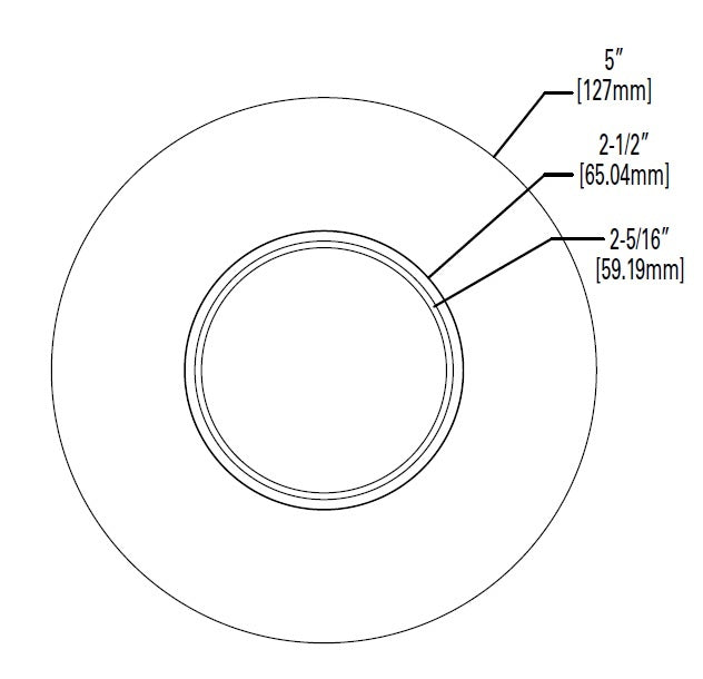 Halo Recessed TL43R2GMWBB 2" Round Lens Pinhole Trim, Diffuse Clear Shielding, Matte White Flange, Black Lens Frame