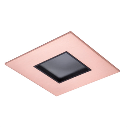Halo Recessed TL44S2GBCUBB 2" Square Lens Pinhole, Brushed Copper Flange, Black Trim