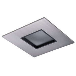 Halo Recessed TL44S2GBNBB 2" Square Lens Pinhole, Brushed Nickel Flange, Black Trim