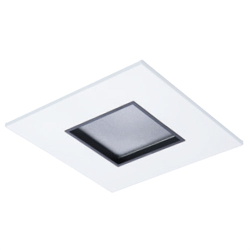Halo Recessed TL44S2GMWBB 2" Square Lens Pinhole, White Flange, Black Trim