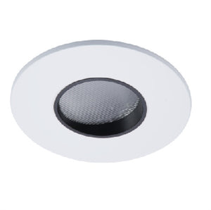 Halo Recessed TL45R6GMWBB 2" Round Lens Wall Wash Pinhole Trim, Matte White Flange, Black Lens Frame