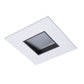 Halo Recessed TL46S6GMWBB 2" Square Lens Wall Wash Pinhole Trim, Matte White Flange, Black Lens Frame