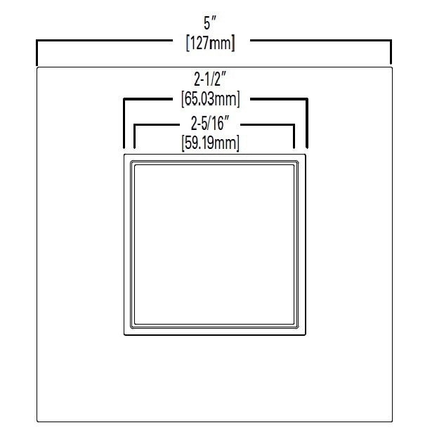 Halo Recessed TL46S6GMWBB 2" Square Lens Wall Wash Pinhole Trim, Matte White Flange, Black Lens Frame