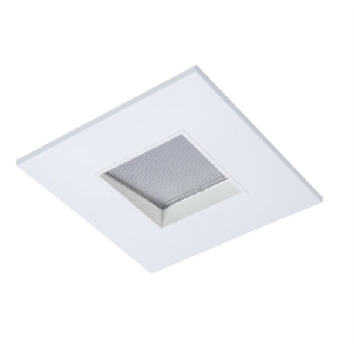 Halo Recessed TL46S6GMWWB 2" Square Lens Wall Wash Pinhole Trim, Matte White Flange, White Lens Frame