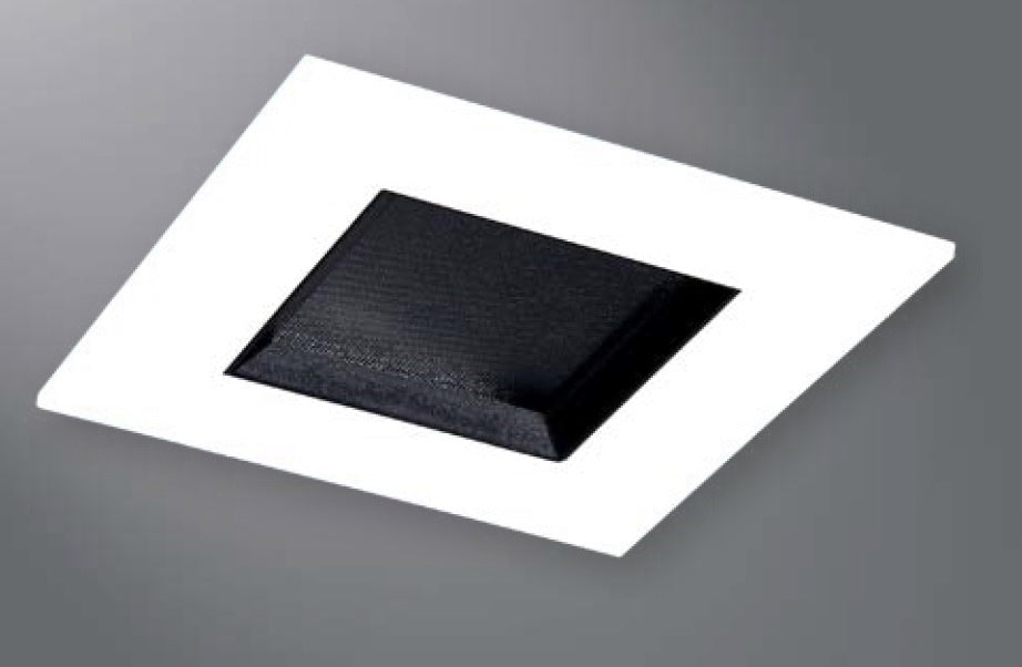 Halo Recessed TLS3PINMBBB 2" Aperture Square Pinhole with Oculus, Open, Self-Flanged Trim, Matte Black Flange, Black Oculus