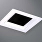 Halo Recessed TLS3PINMWWBRL 2" Aperture Square Pinhole with Oculus, Open, Rimless Trim, Matte White Flange, White Oculus