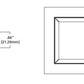 Halo Recessed TLS3PINMWWBRL 2" Aperture Square Pinhole with Oculus, Open, Rimless Trim, Matte White Flange, White Oculus