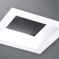Halo Recessed TLS3PR2GMW 3.25" Aperture Square Polymer Reflector, Lens, Self Flanged Trim, Micro-Prismatic Lens, Matte White Reflector and Flange