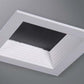 Halo Recessed TLS3R2GWBWF 3.25" Aperture Square Baffle, Lens, Self-Flanged Trim, Micro-Prismatic Lens, Matte White Baffle, Matte White Flange