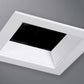 Halo Recessed TLS3RWBWF 3.25" Aperture Square Baffle, Open, Self-Flanged Trim, Matte White Baffle, Matte Whilte Flange