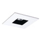 Halo Recessed TLS408WHBB 4" Square Baffle Trim with Solite Glass Lens, Black Baffle, White Ring