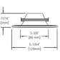 Halo Recessed TLS408WHWB 4" Square Baffle Trim with Solite Glass Lens, White Baffle, White Ring